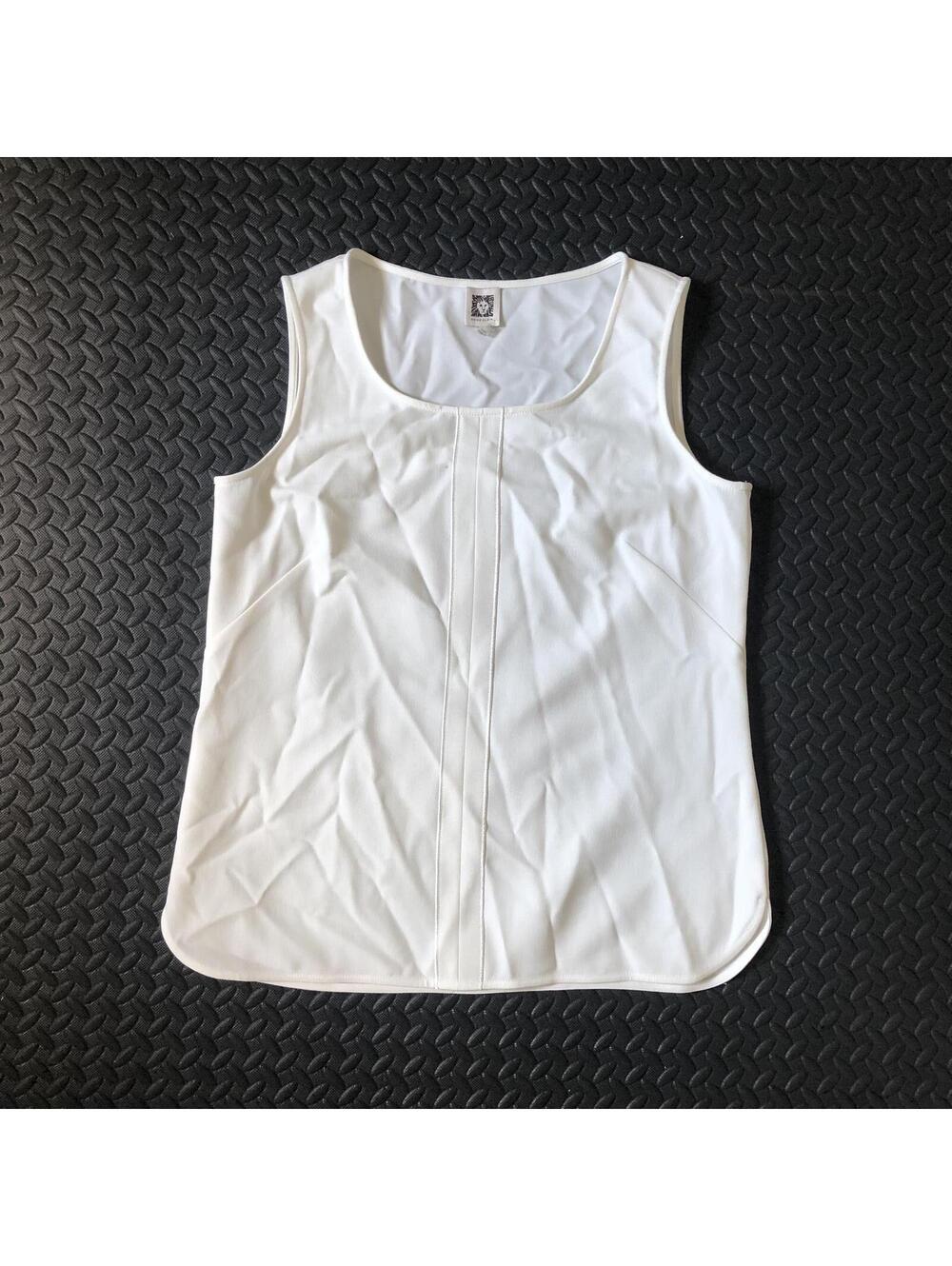 Anne Klein White Sleeveless Top Size 10